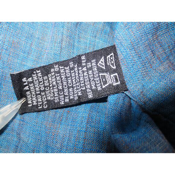 Forsyth of Canada Mens Shirt 2XL Blue Linen Long Sleeve Button Down Pocket - Picture 6 of 9